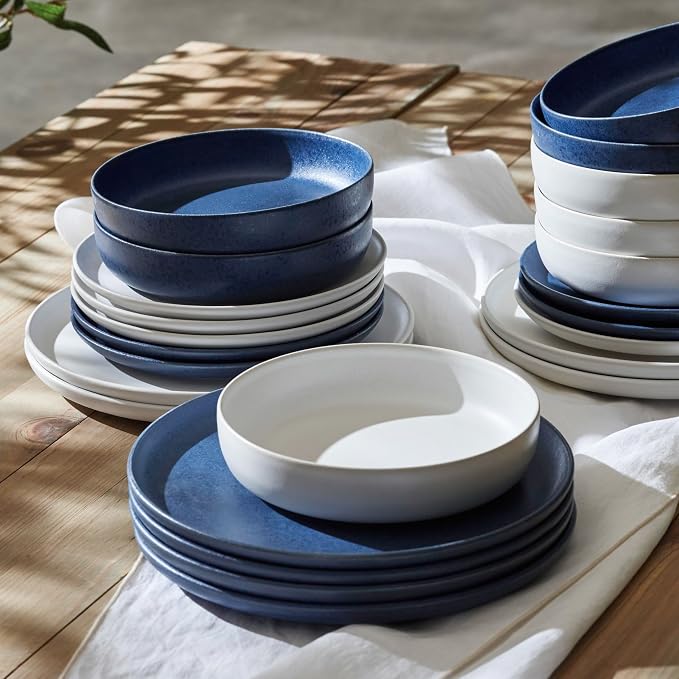 Porto by Stone Lain Macchio 12-Piece Premium Kitchen & Dining Dinnerware Set - Image 10