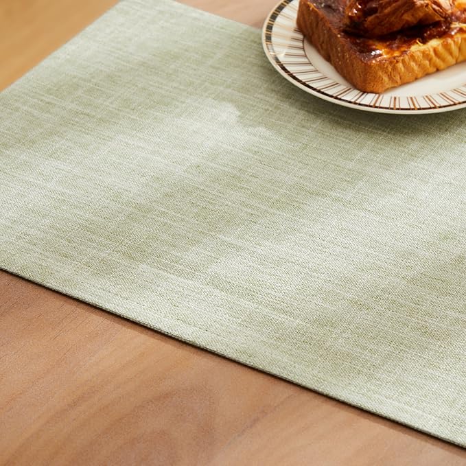 Rustic Cotton Linen Table Runner, 13x36 Inches Green | Farmhouse Style Linen - Image 6