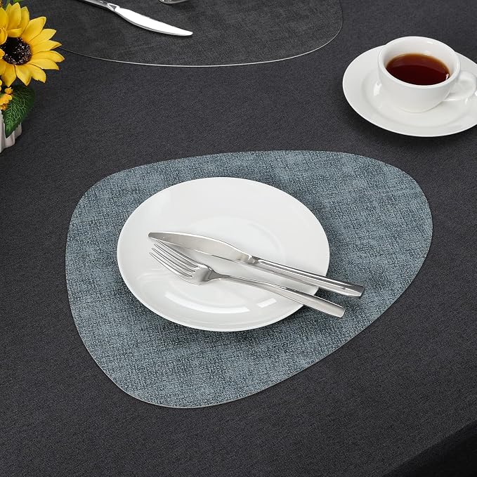 Faux Leather Placemats Set of 6, Dual Sided - Image 8