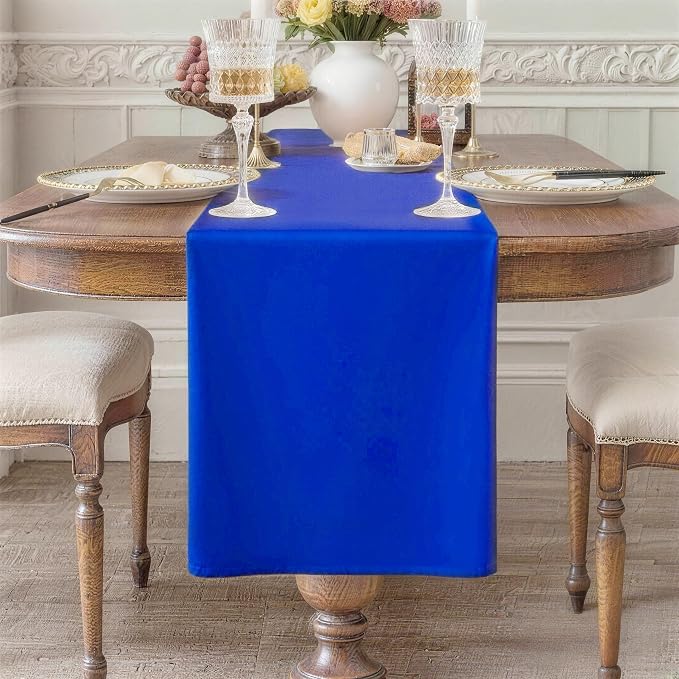 Royal Blue Table Runner, Waterproof Washable Runners 72 Inches Long | Reusable by KAIPHO