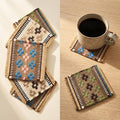 Boho Woven Coasters Set of 6, Absorbent Drink Coasters by Daisy+%26+Dino