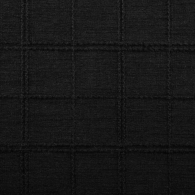 Linen Checked Farmhouse Table Runner, 13x90 Inches Black | Raised Grid Design - Image 6