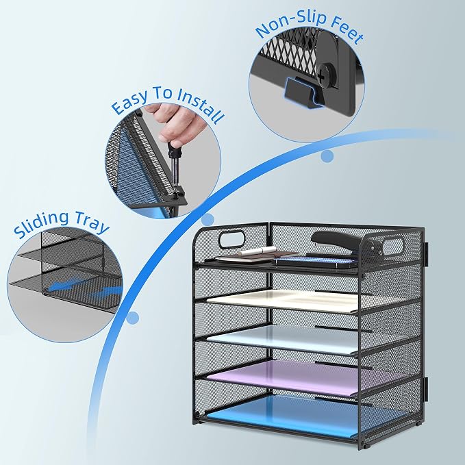 2 Pack 5-Tier Desk Organizer - Image 3