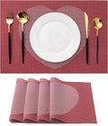 Placemats Set of 4 Washable Indoor | Outdoor Vinyl Place Mats by CADONO
