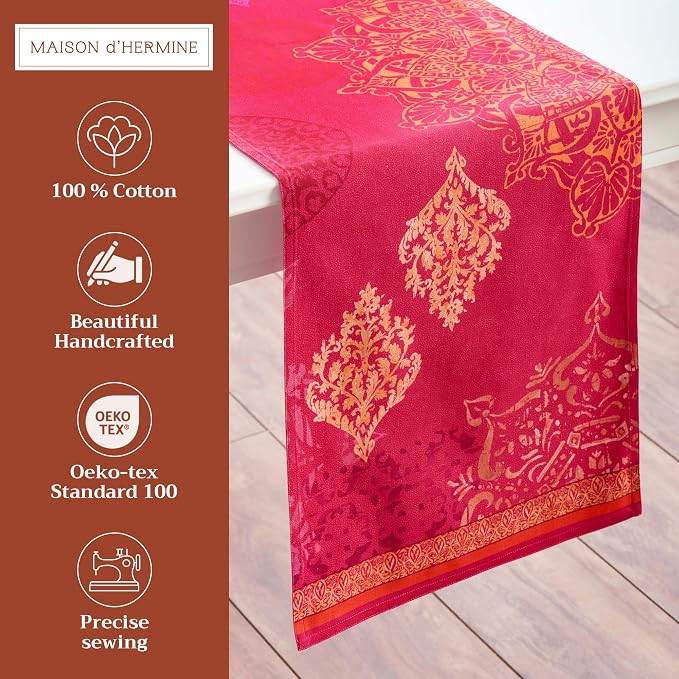 Maison d' Hermine Table Runner 100% Cotton 14.50" x 108" | Table Runners 108 - Image 2