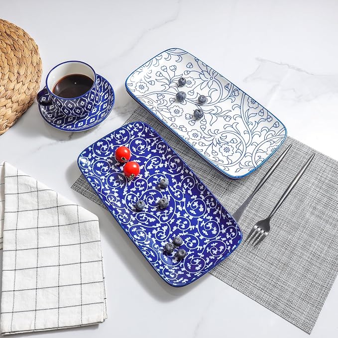 Selamica Ceramic Serving Platters, 12 Inch Serving Trays - Image 4