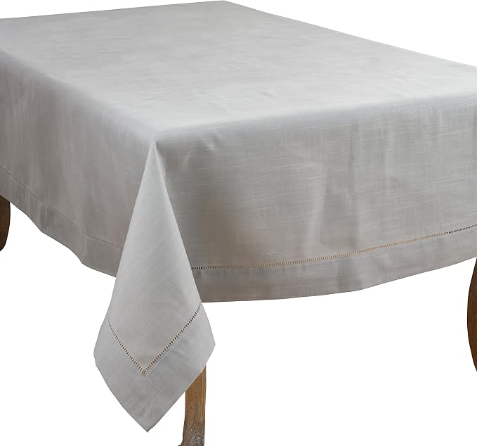 SARO LIFESTYLE Hemstitched Border Tablecloth by SaroLifestyle