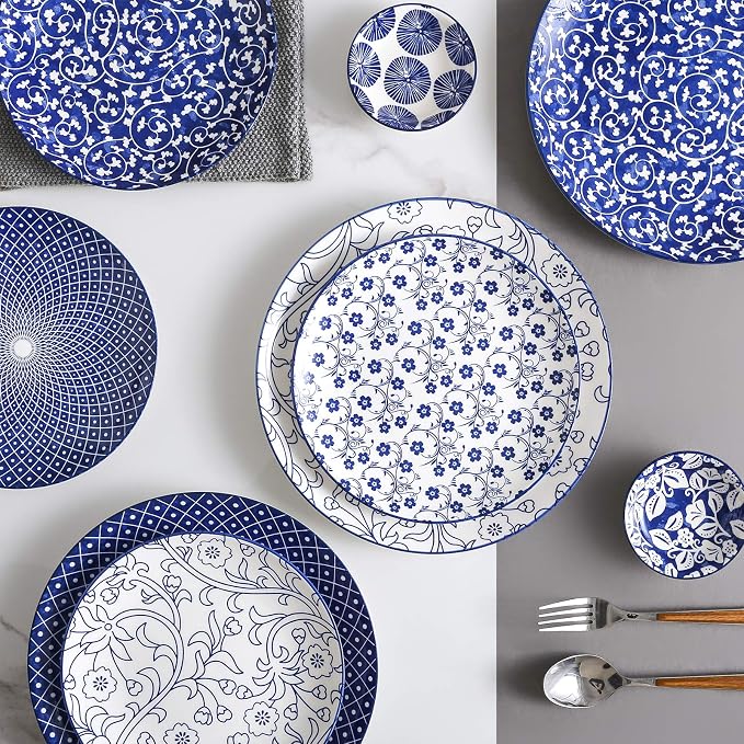 Selamica 10 inch Porcelain Dinner Plates, Large Size Ceramic Plates - Image 3