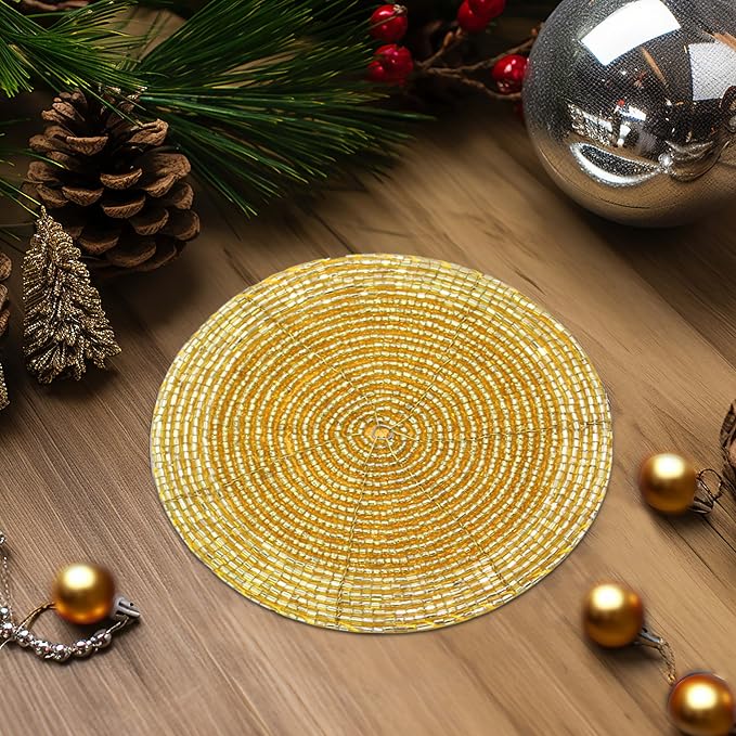 COTTON CRAFT Glitz Handmade Beaded Coaster - Image 2