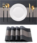 Placemats Set of 4 Washable Indoor | Outdoor Vinyl Place Mats by CADONO