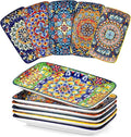 vancasso Simi 9.5 Inch Rectangular Dinner Plates Set of 6 by vancasso