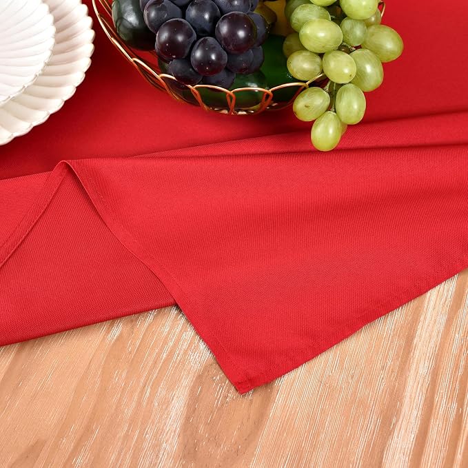 MEANMOY Red Table Runner 72 Inches Long Waterproof Washable Table Runners | - Image 5