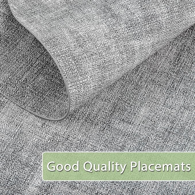 Placemats Set of 12 Washable, Heat Resistant Table Placemats Wipeable Faux - Image 2