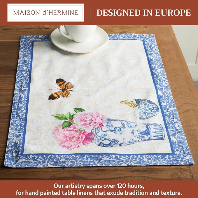 Maison d' Hermine Placemats Set of 4 Reusable 100% Cotton | Cloth Place Mats - Image 2