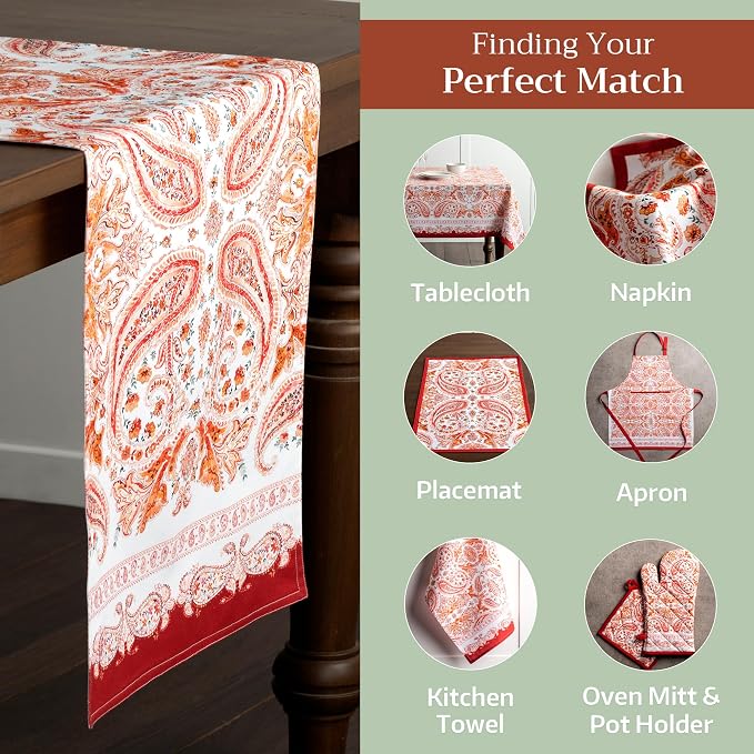 Maison d' Hermine Table Runner 100% Cotton 14.50" x 72" | Table Runners 72 - Image 5