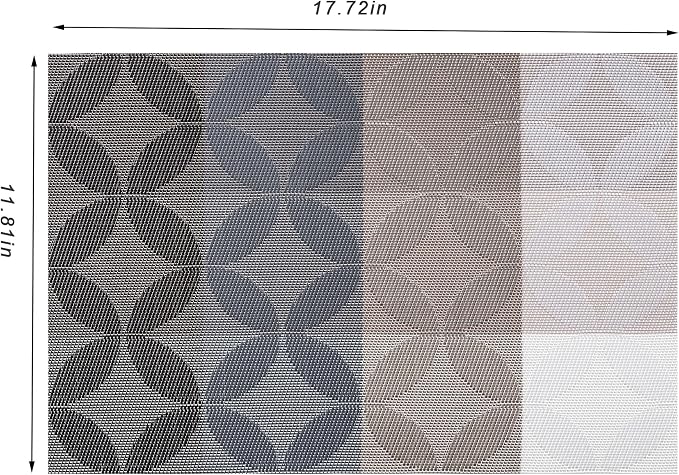 Placemats Set of 4 Washable Indoor | Outdoor Vinyl Place Mats - Image 2