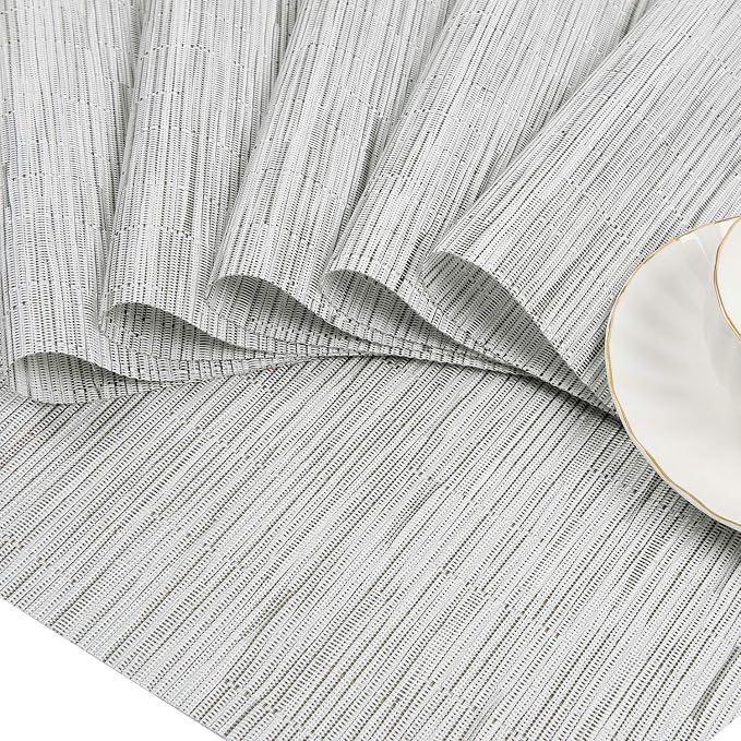 SHACOS Small Round Table Placemats Wedge Placemat Set of 4 Non Slip Heat - Image 5