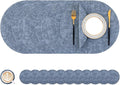 Homaxy Round Faux Leather Placemats and Coasters, Wipeable Place Mats, by Homaxy
