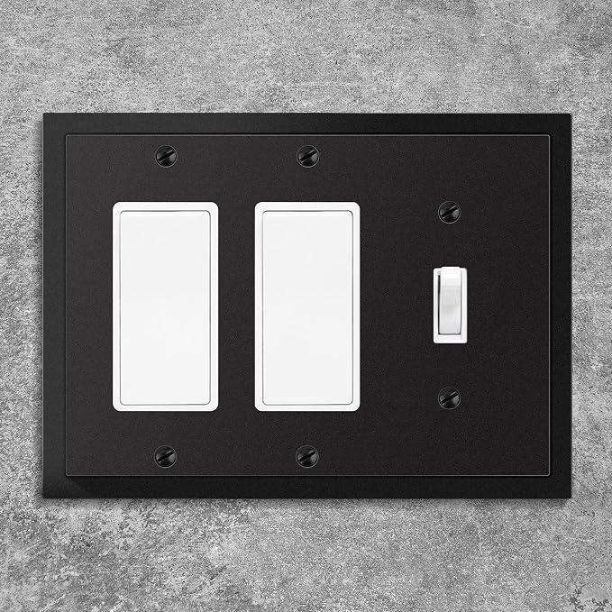 Modern Edge Decorative Wall Plate Switch Plate Outlet Cover, Durable Solid Zinc - Image 4