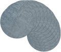13" Round Placemats Set of 12, Reversible Faux Leather Heat Resistant Table Mats by NCUE