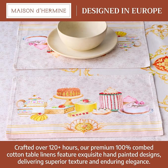 Maison d' Hermine Placemats Set of 4 Reusable 100% Combed Cotton | Cloth Place - Image 3