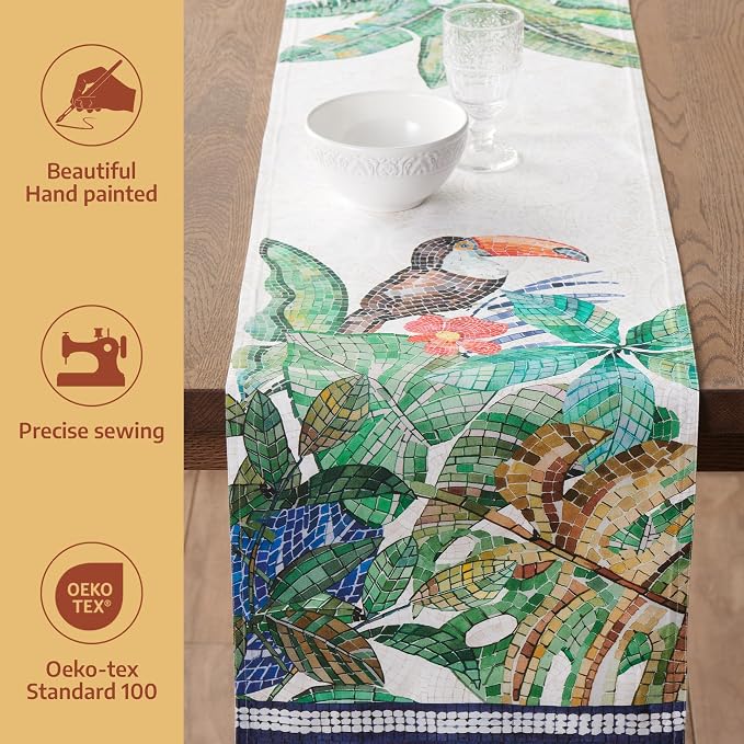 Maison d' Hermine Table Runner 100% Combed Cotton 14.5"x108" | Table Runners - Image 2