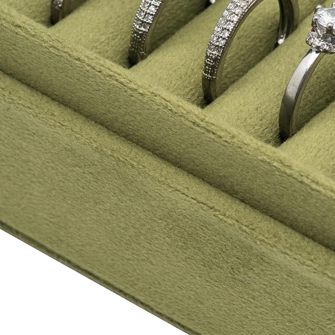 Velvet Small Multiple Ring Box Portable Organizer Display Storage | Travel Case - Image 4