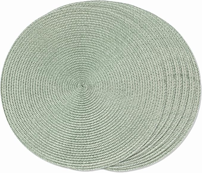 FunWheat Round Braided Placemats Set of 6 Place Mats by FunWheat