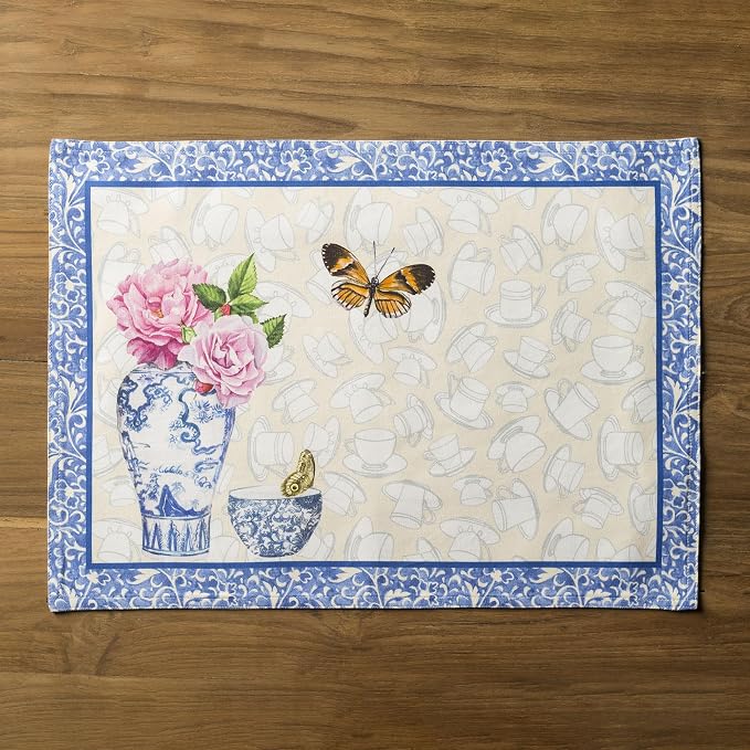 Maison d' Hermine Placemats Set of 4 Reusable 100% Cotton | Cloth Place Mats - Image 8