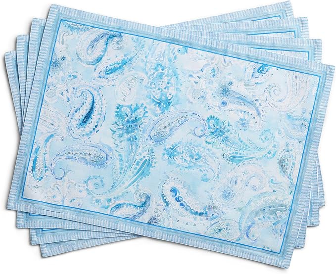 Maison d' Hermine Placemats Set of 4 Reusable 100% Combed Cotton | Cloth Place by MaisondHermine