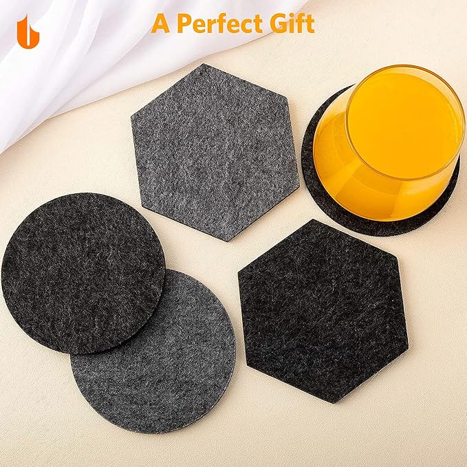 Urbanstrive 4 PCS Coasters Absorbent Felt Coasters - Image 4