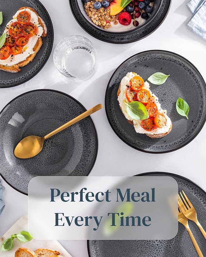 PURE LIVING INTERIOR DESIGN Breakfast Plates, Dessert Plates 4-piece Set - Image 4