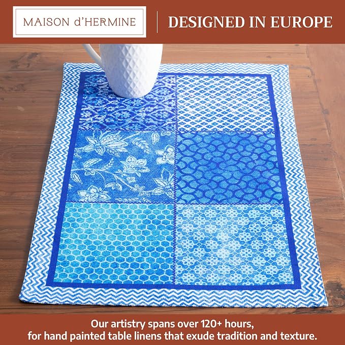 Maison d' Hermine Placemats Set of 4 Reusable 100% Cotton | Cloth Place Mats - Image 2