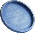 Hrastany Round Blue Wooden Decorative Tray by Hrastany