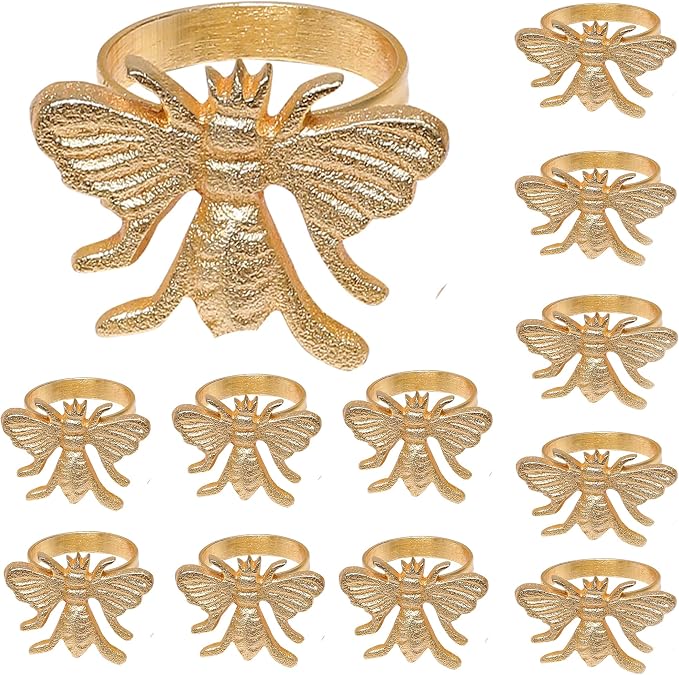 Alpha Living HOMEAntique Gold Metal Napkin Rings by ALPHALivingHOME