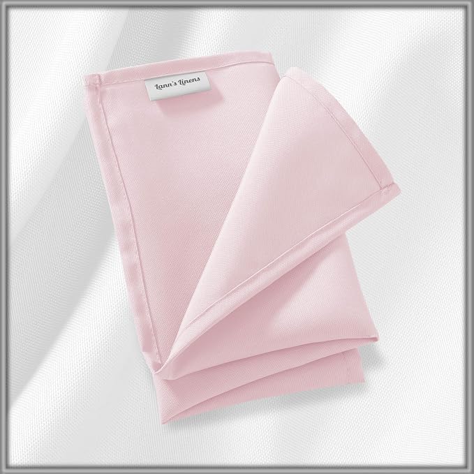 Lann's Linens Set of 12 Cloth Dinner Napkins, 20-inch Polyester Napkins - Image 6