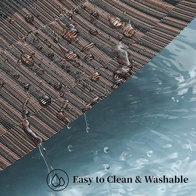 Leetaltree Brown with Black Striped Placemats Set of 12 - Image 5