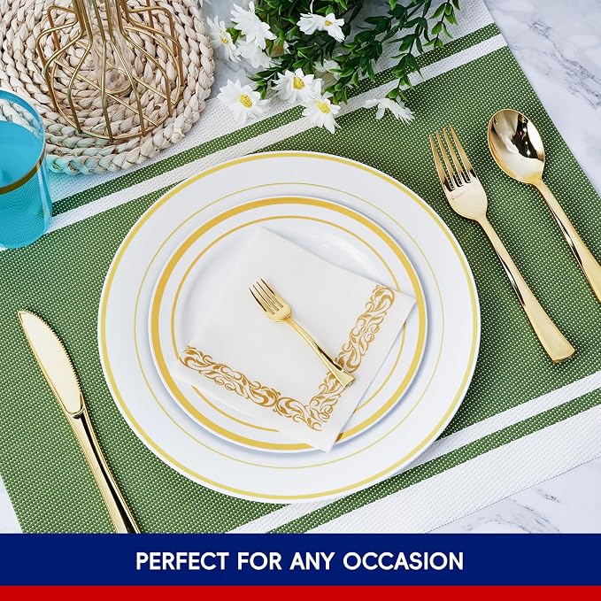 25 Guests Plastic Plates Set - Image 6