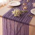 6 Pack Dusty Purple Cheesecloth Table Runner 120 Inch Boho Wedding Decor | by Fixwal