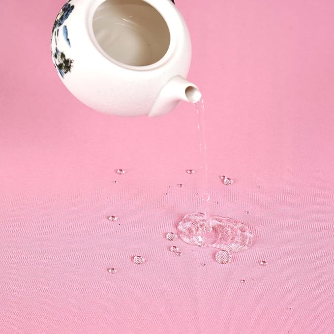 MEANMOY Pink Table Runner 48 Inches Long Waterproof Washable Table Runners | - Image 4
