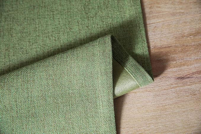 Burlap Style Farmhouse Table Runner, 14x48 Inches Grass Green | Thick Durable - Image 7