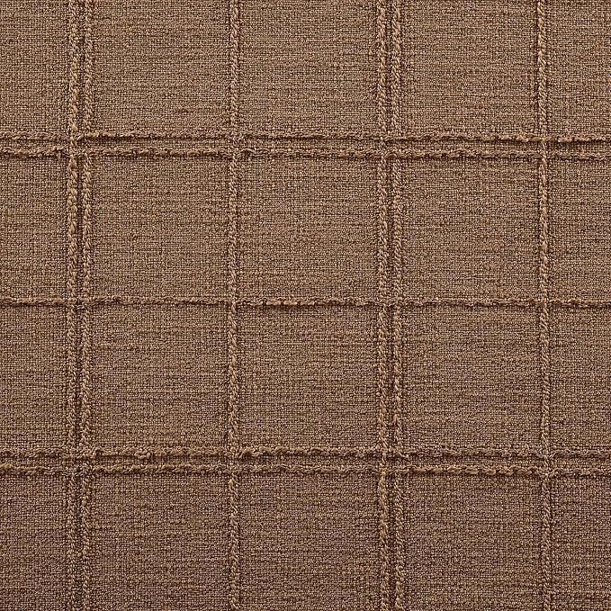 Linen Checked Farmhouse Table Runner, 13x108 Inches Roasted Brown | Raised Grid - Image 6