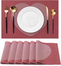Placemats Set of 6 Washable Indoor | Outdoor Vinyl Place Mats by CADONO