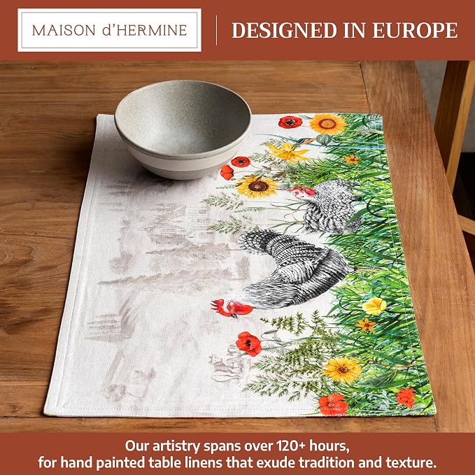 Maison d' Hermine Placemats Set of 4 Reusable 100% Cotton | Cloth Place Mats - Image 2