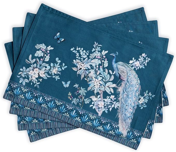 Maison d' Hermine Placemats Set of 4 Reusable 100% Combed Cotton | Cloth Place by MaisondHermine