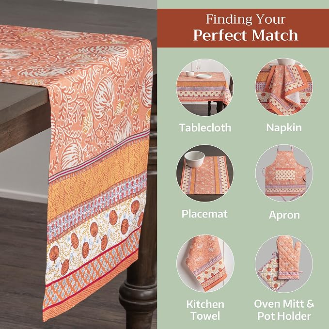 Maison d' Hermine Table Runner 100% Cotton 14.50" x 72" | Table Runners 72 - Image 6
