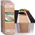 Burlap Lace Table Runner – 14”x 72” by Fibeusion