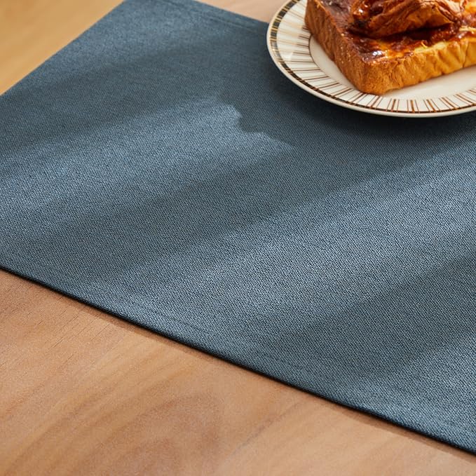 Rustic Cotton Linen Table Runner, 13x108 Inches Navy | Farmhouse Style Linen - Image 6
