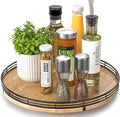 AMH 13-Inch Farmhouse Oak Lazy Susan Organizer by AMH
