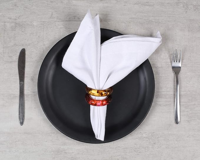 ALPHA Living HOME Napkin Rings Set of 12 - Image 6